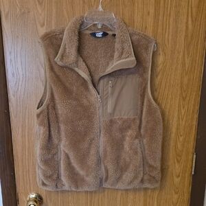 Lands' End Tan Fleece Vest